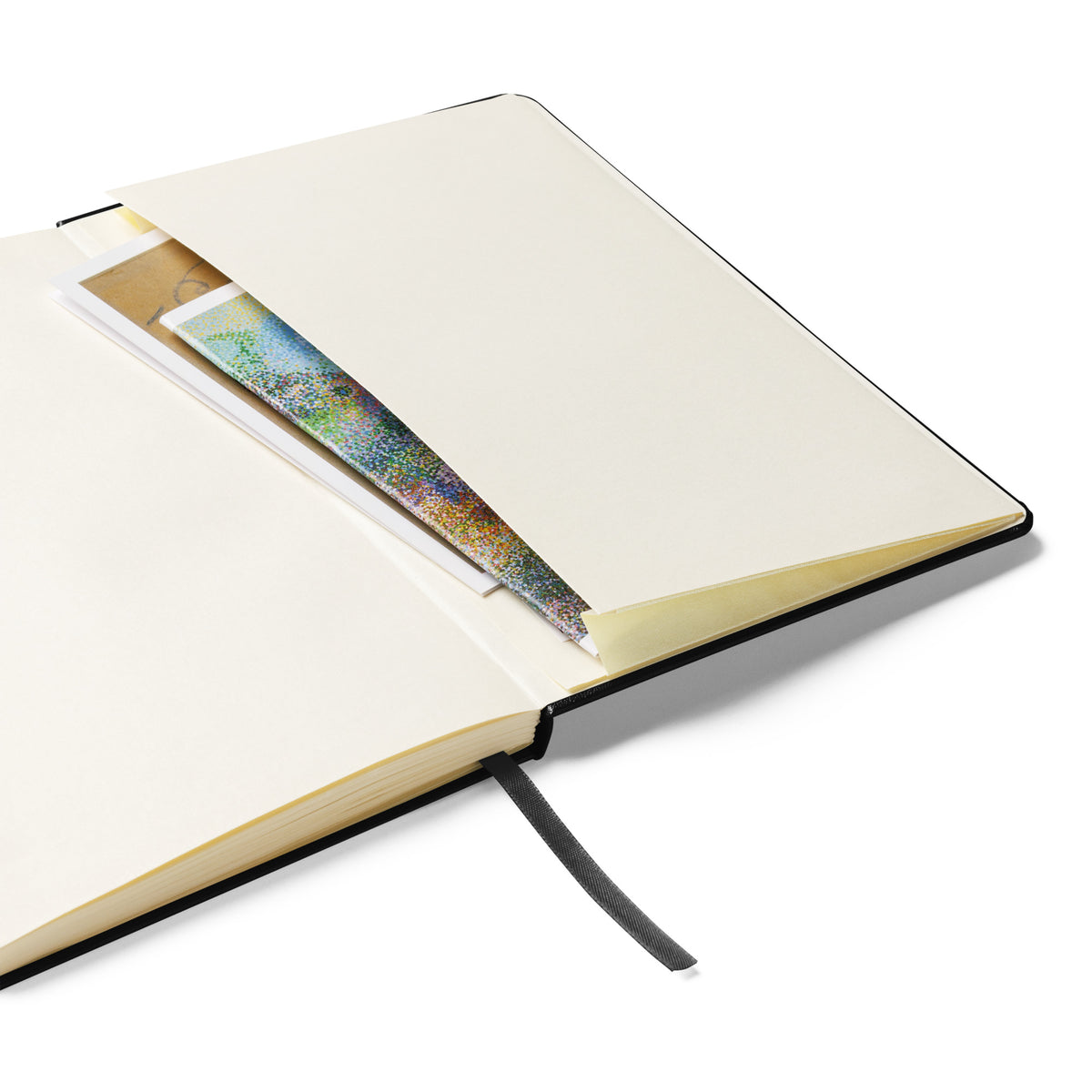 Hardcover Journal in Black — interior detail