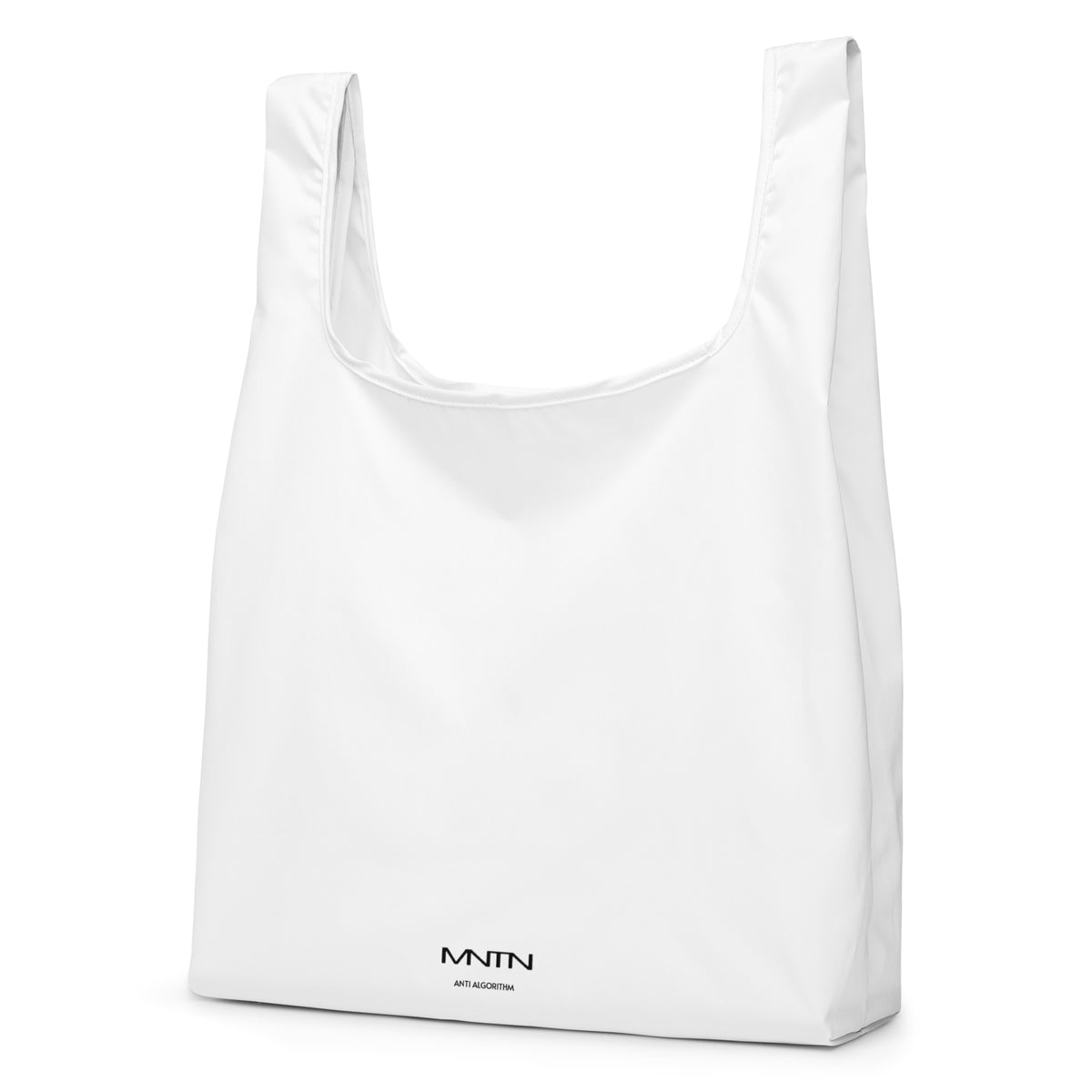MNTN Hypermarket Bag in White — angled view