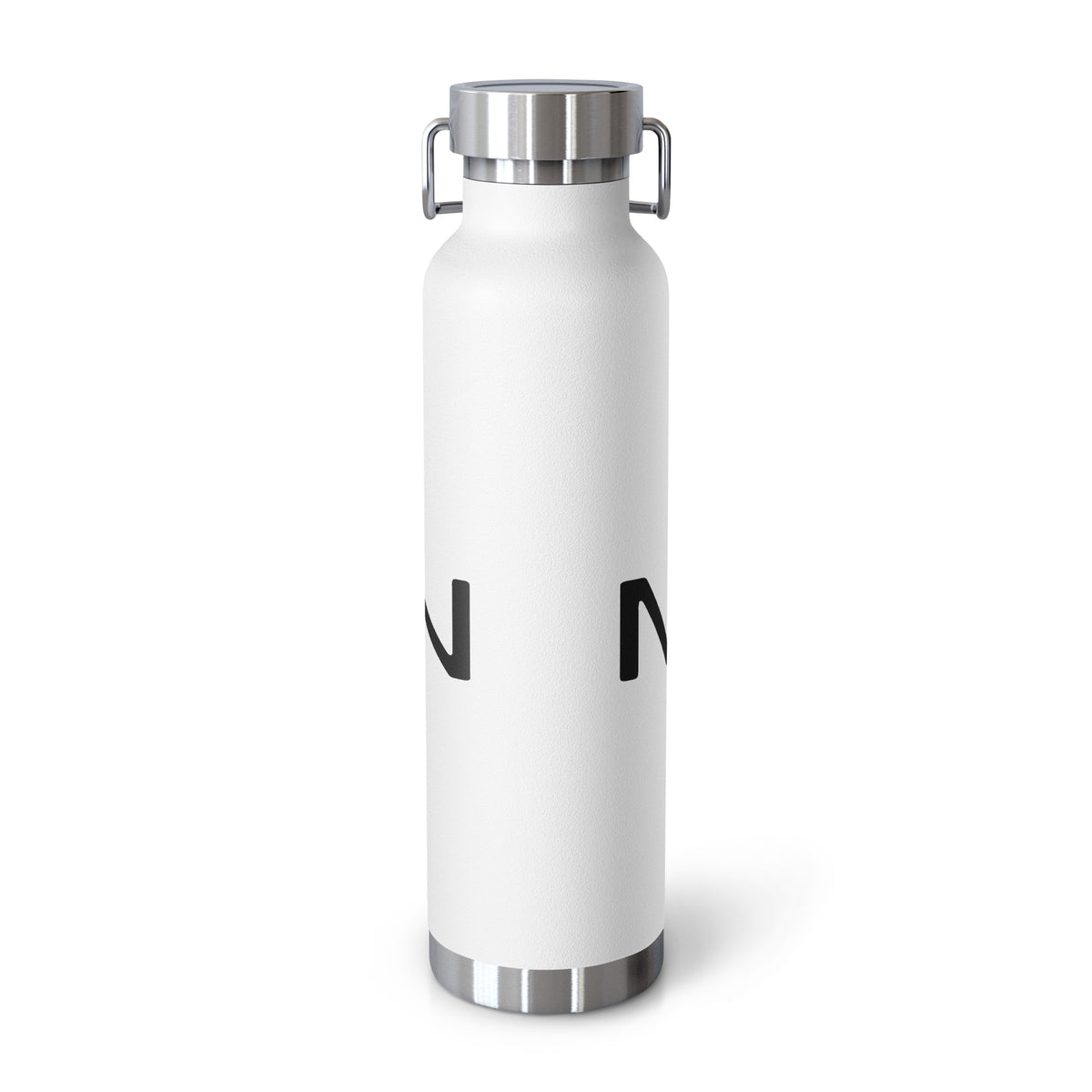 copper vacuum insulated bottle in White — back