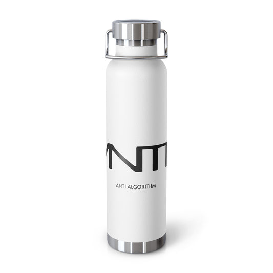 copper vacuum insulated bottle in White — front