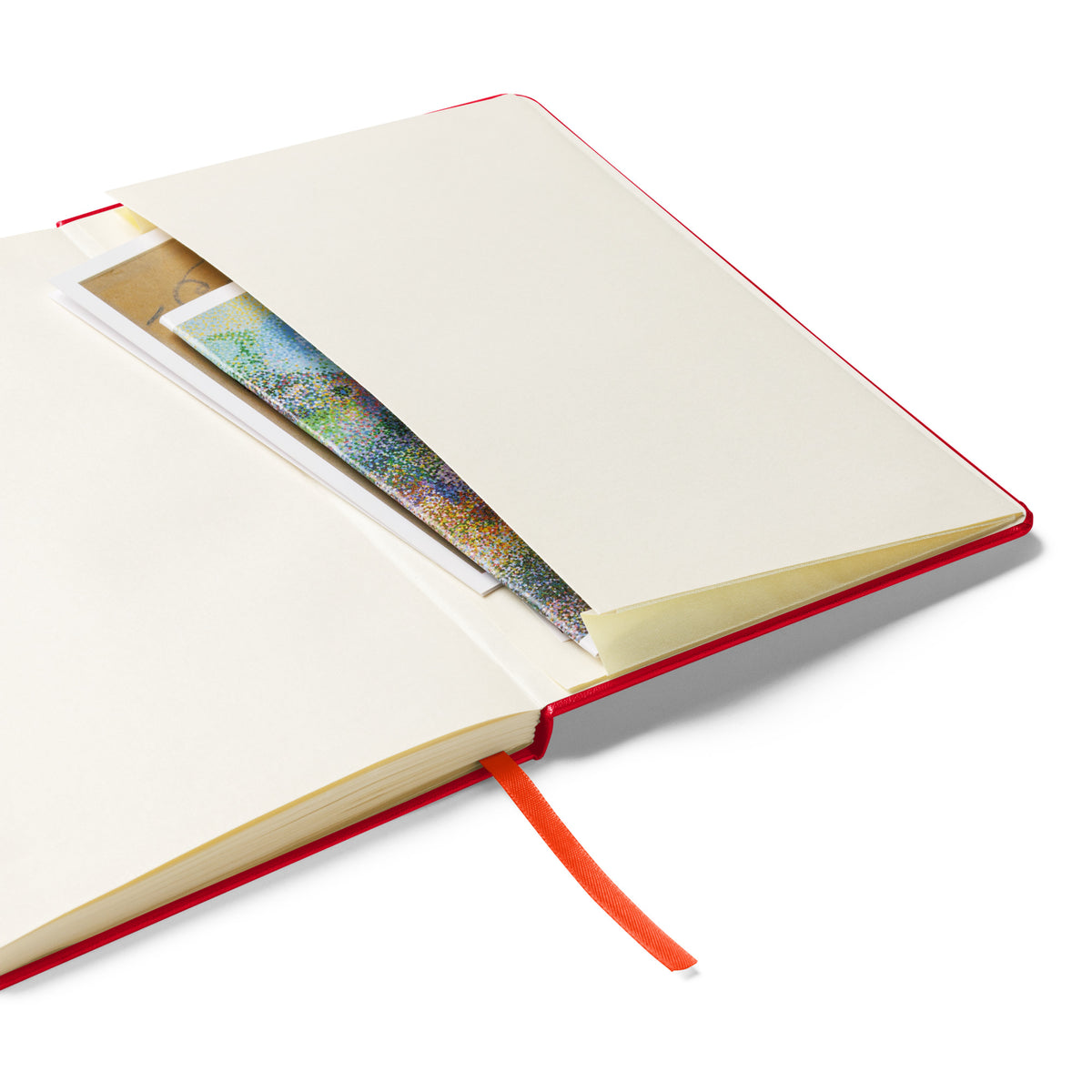 Hardcover Journal in Red — interior detail