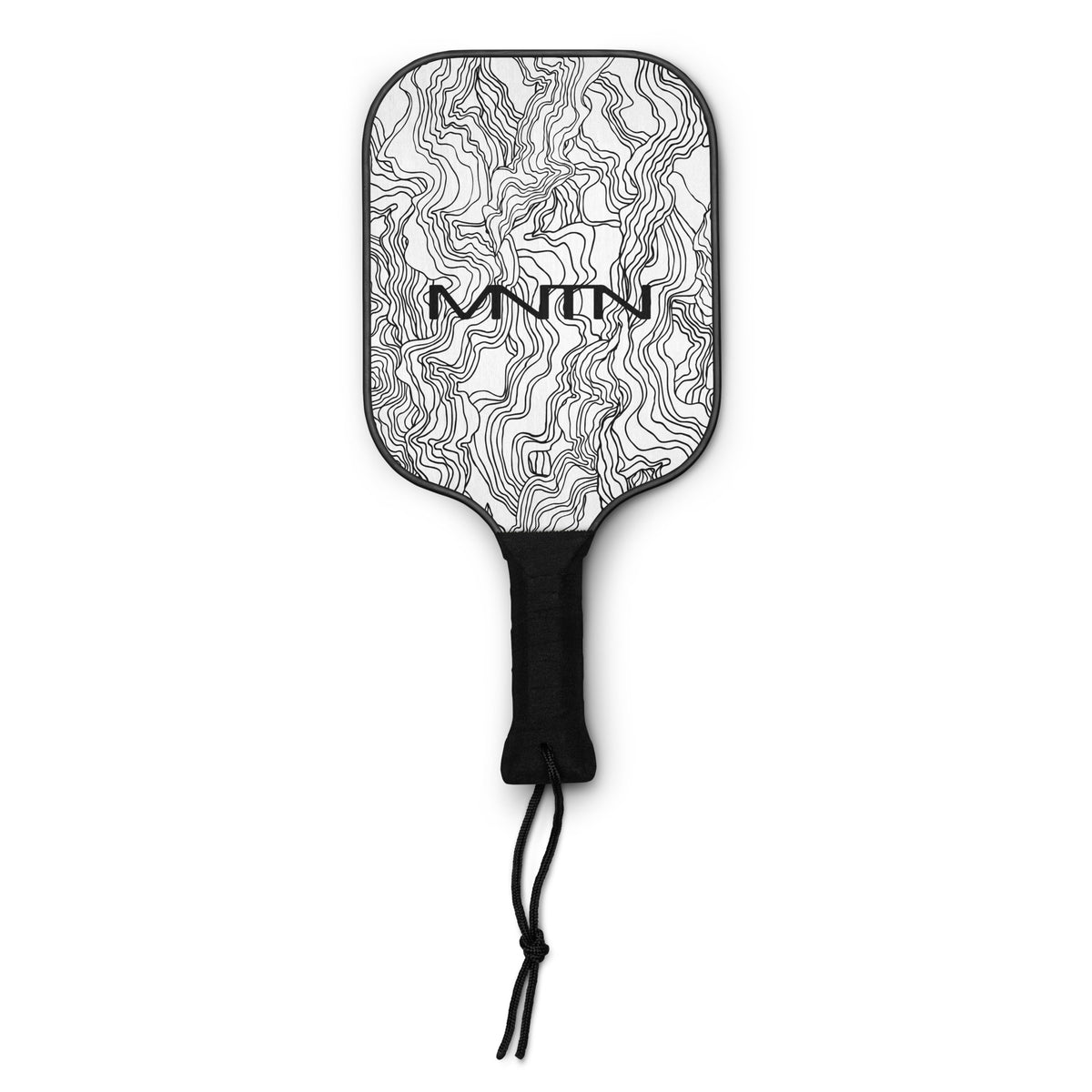 pickleball paddle set with MNTN contour-line graphic — paddle one