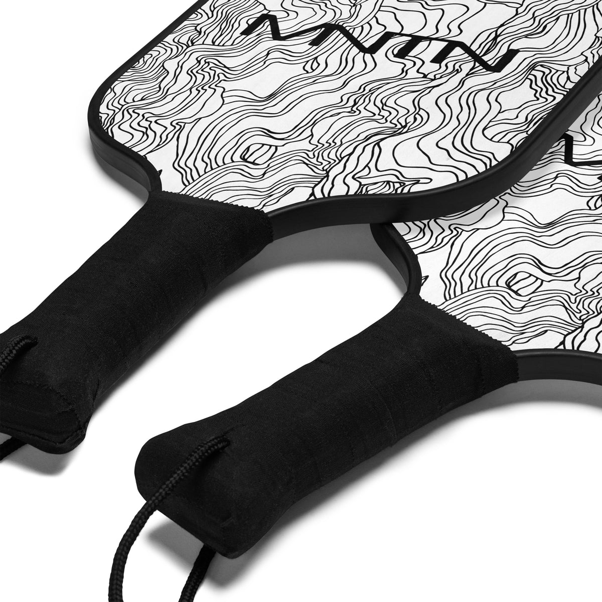pickleball paddle set — two paddles, two balls and transparent carry bag