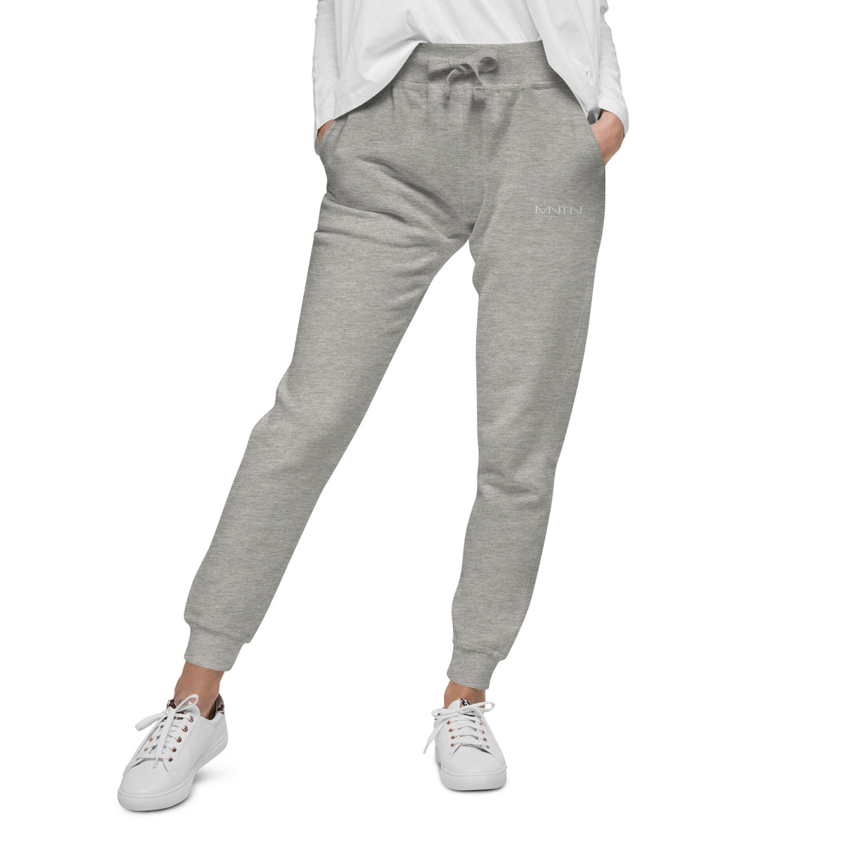 MNTN Fleece Sweatpants in Carbon Grey — alternate front view
