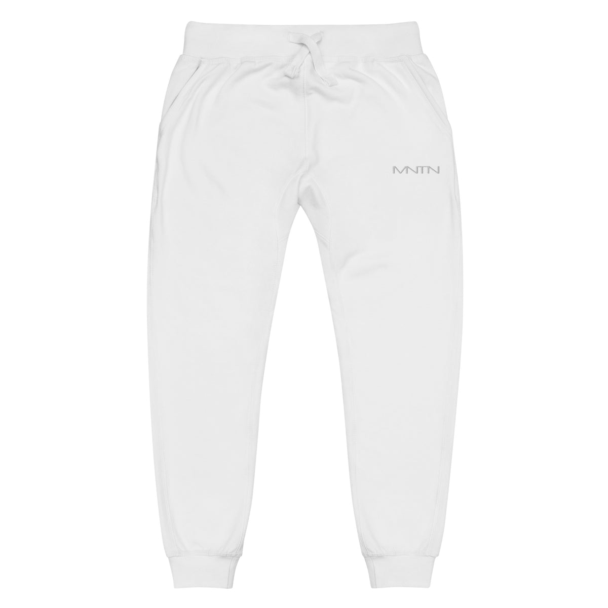 MNTN Fleece Sweatpants in White — front