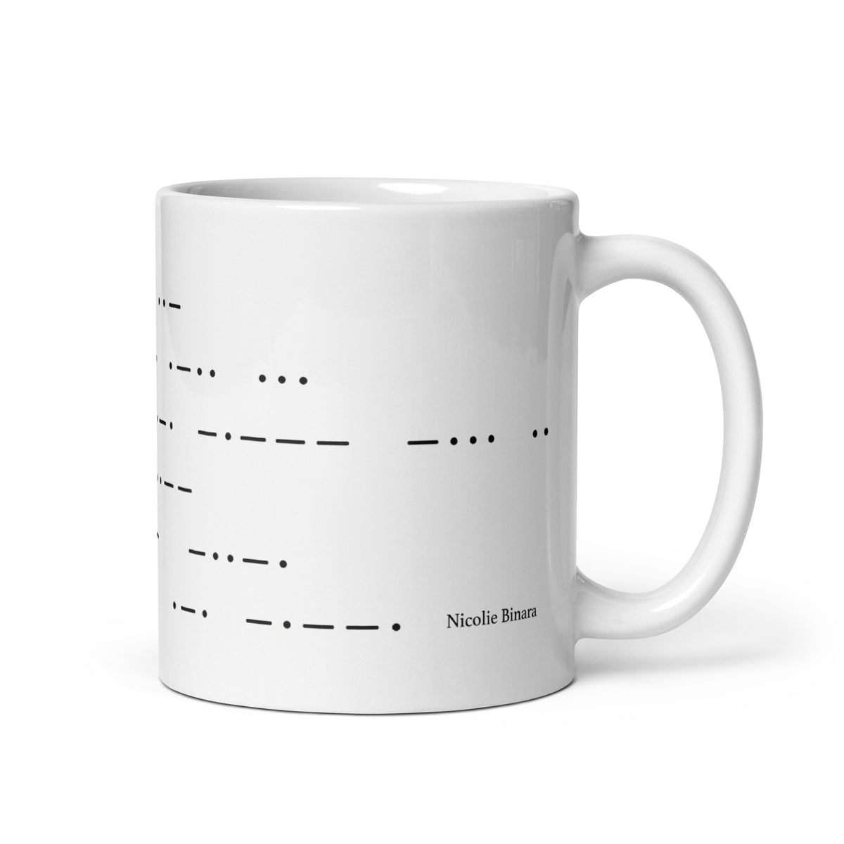Nicolie Binara — Morse Code Mug